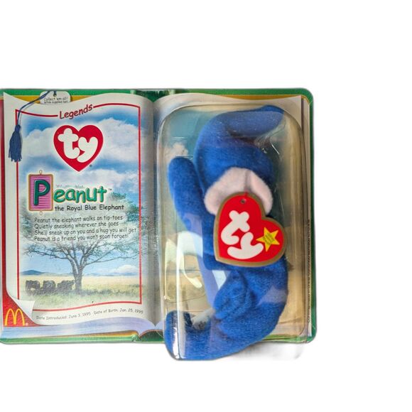 Other - Peanut the Royal Blue Elephant – McDonald’s Teenie Beanie Baby (2000)
